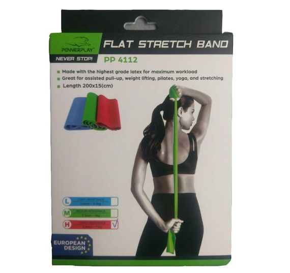 Стрічка-еспандер для фітнесу та реабілітації PowerPlay 4112 0.6мм MediBand Heavy Червона (11кг) | Зображення 6