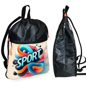 Рюкзак-мешок для обуви,спортивной формы Sport детская сумка для сменки с расширителем (01432)