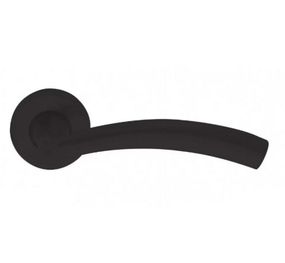 Ручка Ilavio 306 на круглій розетці, чорна Нікель матовий