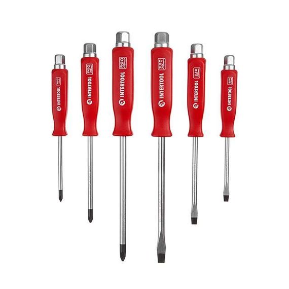Набір ударних викруток 6 од., Cr-V INTERTOOL HT-0403 | Зображення 1