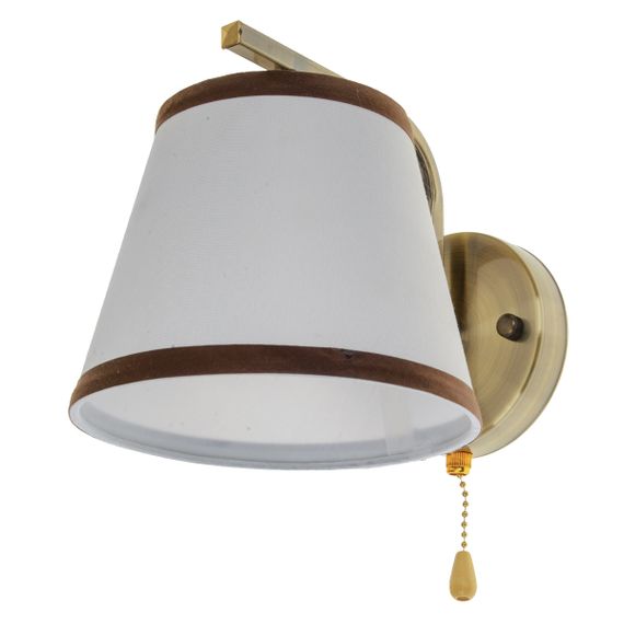 Бра настенное накладное классическое с абажуром LK-641W/1 E27 AB