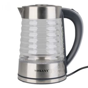 Електрочайник Sokany SK1027CST 2.2 літра скляний 2000 Вт з підсвічуванням