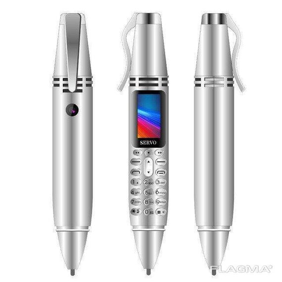 Ручка мобильный телефон портативный с камерой 0.08 MP и Bluetooth AK 007 (Серый) | Зображення 7