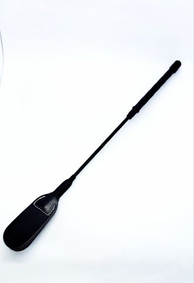 Стек DS Fetish екошкіра Whip PU Leather riding crop, чорний, 46 см | Зображення 1