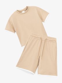 Костюм футболка+шорти для хлопчика Lizi 2627 110 см Бежевий shop (2000999455209)
