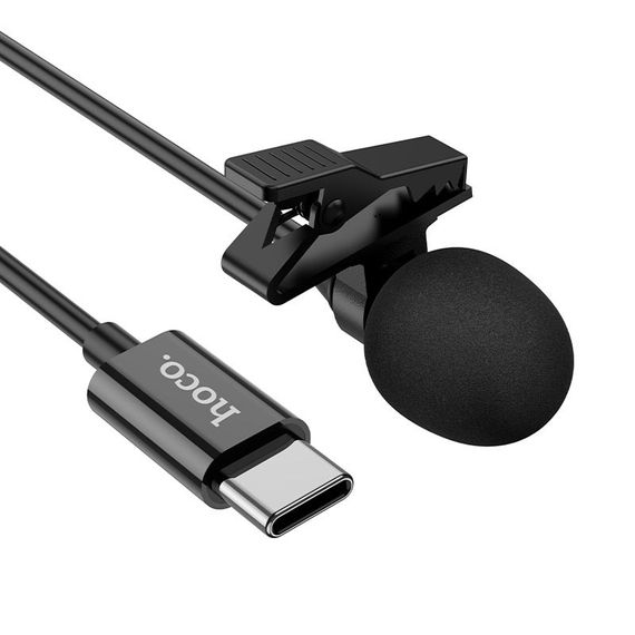 Микрофон петличный Hoco L14 Type-C (2m) Black | Зображення 3