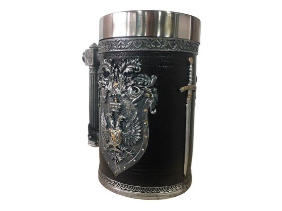 Кухоль Чашка 3D Skull Mug Череп пивний кухоль Двоголовий Оріл | Зображення 4