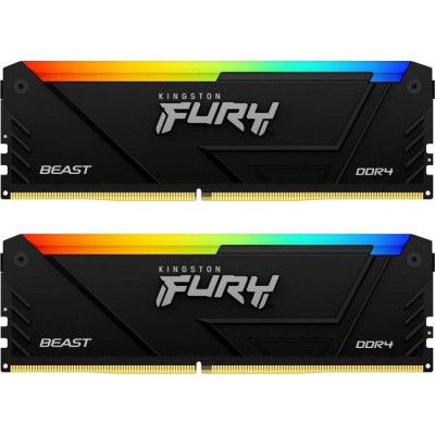 Модуль памяти для компьютера DDR4 32GB (2x16GB) 3200 MHz FURY Beast RGB Kingston Fury (ex.HyperX)