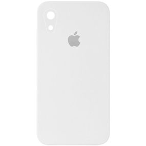 Чехол Silicone Case Square Full Camera Protective (AA) для Apple iPhone XR (6.1") Белый / White
