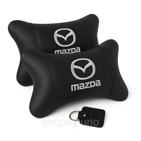 Оригинальный подарок автомобилисту Mazda, Подушка для голови в авто, Подушки для шеи на подголовник GF-60