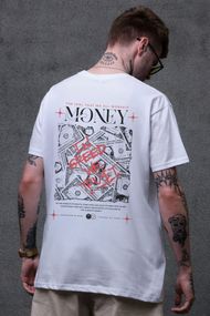 Оверсайз футболка з принтом Without Money Grafity  White
