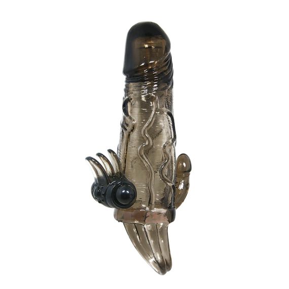 Насадка на член - Brave Man Vibrating Penis Sleeve Black | Зображення 8