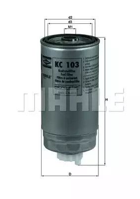 Фільтр паливний Mascott 3.0dCi 04-, MAHLE/KNECHT (KC103) | Зображення 2