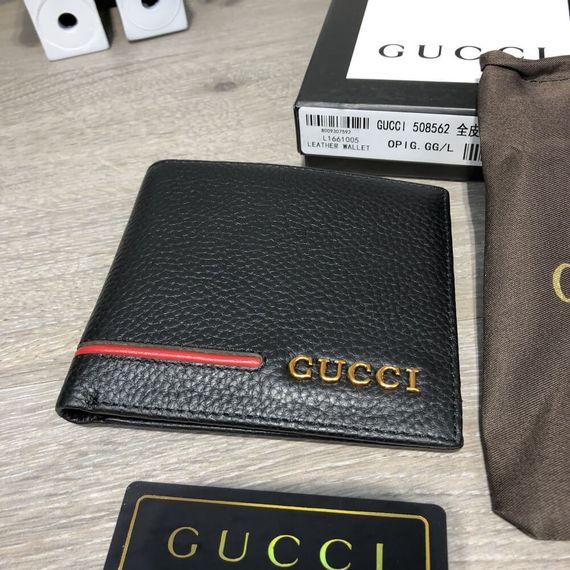 Бумажник Gucci Slender Wallet Ouroboros with Red Stripe Black | Зображення 2