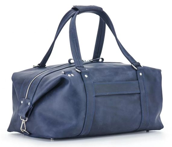 Шкіряна дорожня сумка Skin and Skin Stout M 45x22x23 см Темно-синя (BB01MNB) | Зображення 1