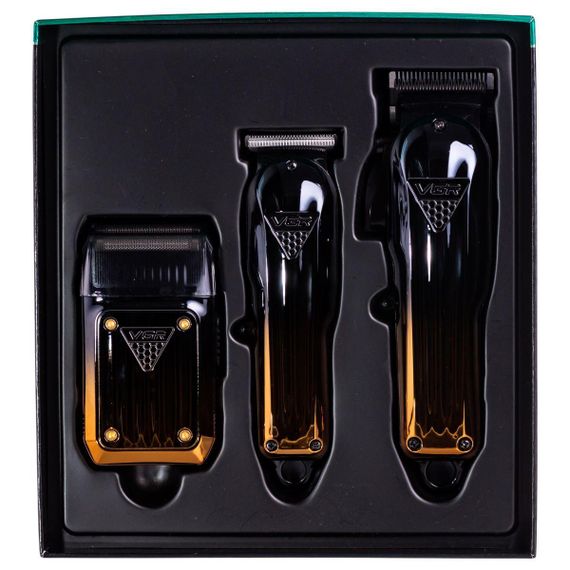 Набор для стрижки аккумуляторная машинка, триммер и шейвер VGR V-644 | Зображення 2
