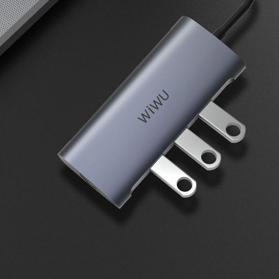 Перехідник HUB WIWU Alpha 831HRT Grey | Зображення 4