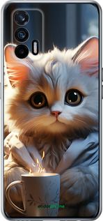 Чохол на Realme GT 5G Білий кіт "5646u-3338-2448"