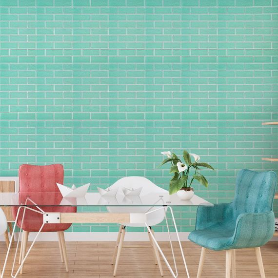 Панель стінова 3D NEW CULTURAL WALL 70*70cm*5mm GREEN+SILVER (D) SW-00001803 | Зображення 2