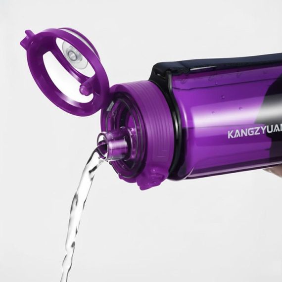 Пляшка KANGZYUAN 500 мл — Фіолетова Tritan BPA-free, ударостійка, спортивна з ергономічною кришкою | Зображення 6