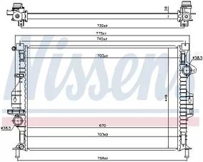 Радіатор охолодження двигуна FORD KUGA, NISSENS (66863)