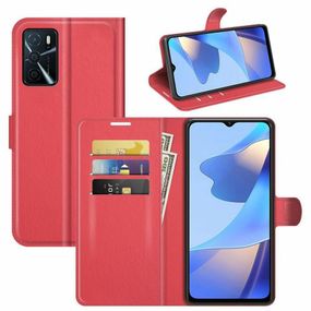 Чохол книжка з кишенями для карт на Oppo A16 / A54s колір Червоний
