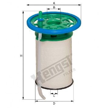 Фильтр топливный Citroen Jumper 2.0 BlueHDi 15-19 / Peugeot Boxer 2.0 BlueHDi 15-19, Hengst, E460KP,