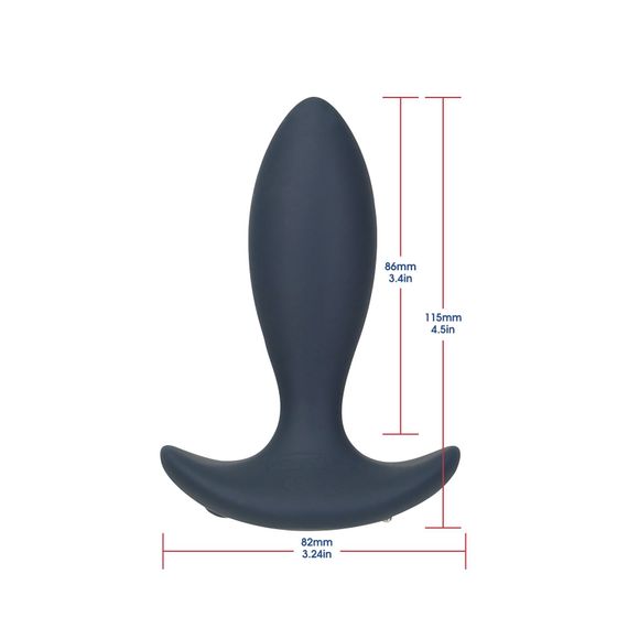 Анальна пробка з пульсацією Lux Active – Throb – 4.5" Anal Pulsating Massager, пульт ДК | Зображення 1