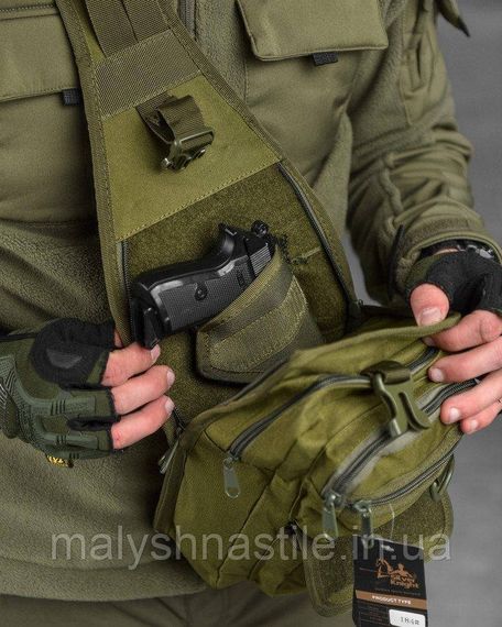 Рюкзак тактичний (Сумка-слінг) SILVER KNIGHT oliva к6 3-0 | Зображення 8