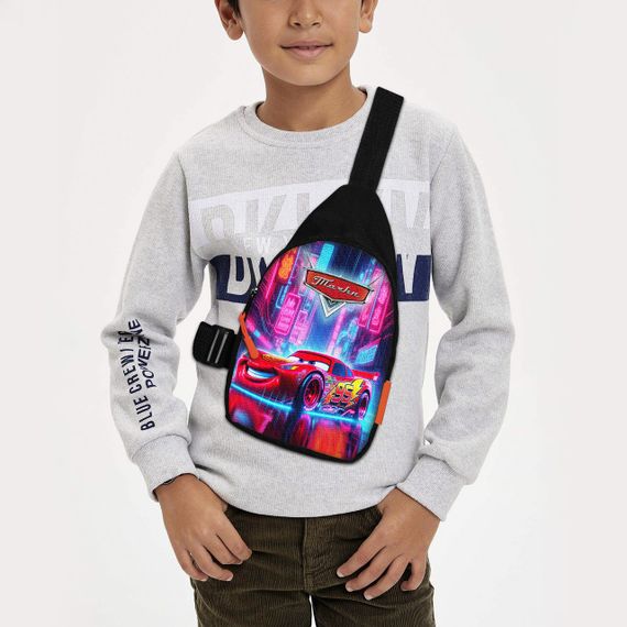 Сумка через плече дитяча Тачки Блискавка МакКвін 29х17 см сумка слінг для хлопчика (02221)