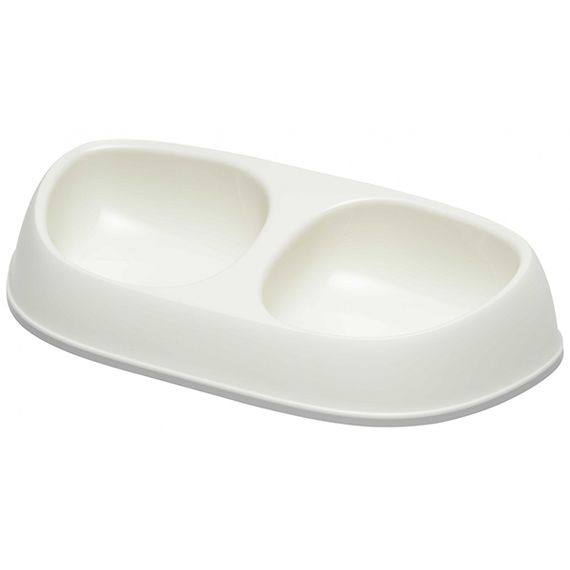 Миска подвійна для котів Moderna Sensibowl, 2 х 200 мл, біла