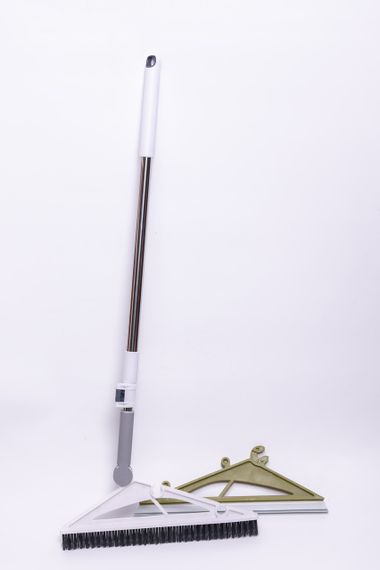 Трикутна швабра з металевою ручкою та гумовою кромкою для плитки, ламінату, лінолеуму, вологого прибирання HP-35015-38 | Зображення 1