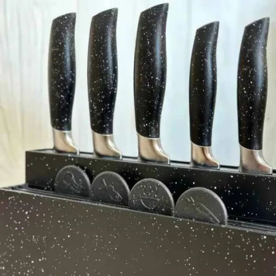 Набір ножів із обробними дошками Zepline ZP-043 10 предметів на підставці | Зображення 2