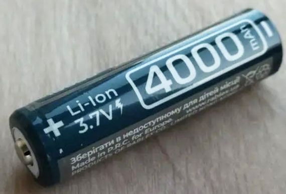 Літій-іонний акумулятор із захистом Rablex 4000 mAh 18650 (Li-ion) 3,7 V Original | Зображення 1