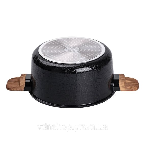 Алюминиевая кастрюля с керамическим антипригарным покрытием 4.7 л Ø 24 см черный MGC HP-4-453B | Зображення 1