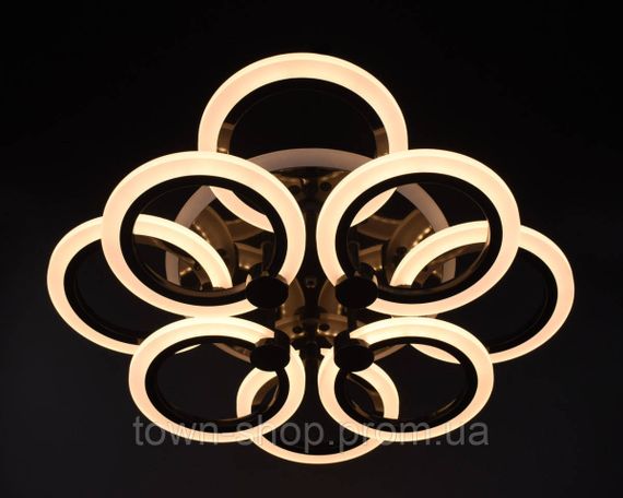 Люстра потолочная LED с пультом A2374/4+4S-RGB-bk Черный 11х45х54 см. | Зображення 2