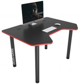 Стол геймерский ZEUS Pixel черныйкрасный