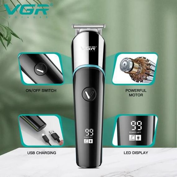 Тример VGR V-291 Blue, LED display, 4 насадки (45687-V-291_315) | Зображення 4