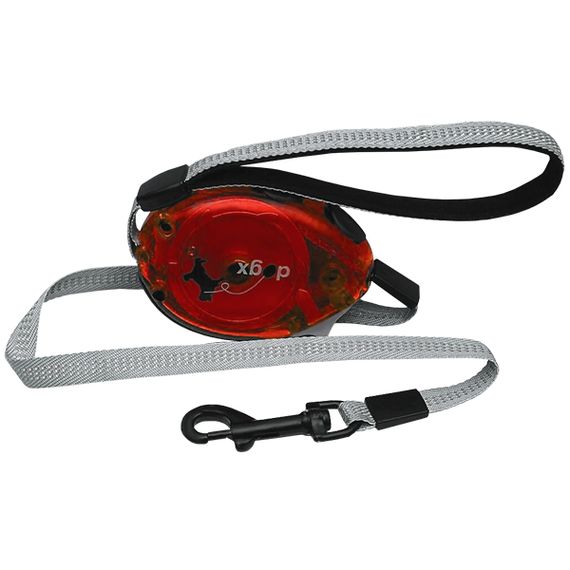 Рулетка Flamingo Dogx2GO Belt Glassy L до 35 кг, лента 2 м, красная