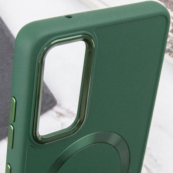 TPU чехол Bonbon Metal Style with MagSafe для Samsung Galaxy A55 Зеленый / Army Green | Зображення 4