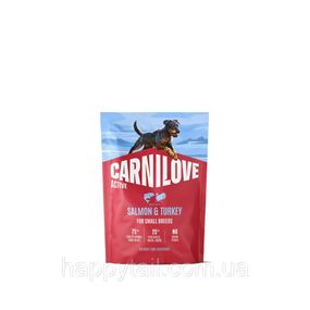 Беззерновий сухий корм Carnilove для дорослих собак малих порід лосось та індичка 1.5 кг (арт. 173691)