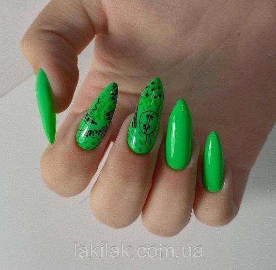 Гель-лак Moon Full Summer №633 яскраво-зелений 8мл