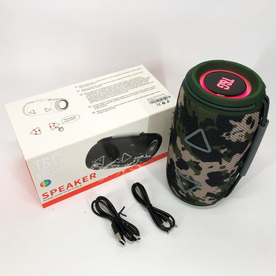 Bluetooth-колонка TG657 с RGB подсветкой 1500 mAh, Громкая блютуз колонка. Цвет: камуфляж | Зображення 6