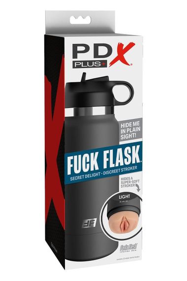Мастурбатор вагіна в колбі Pipedream PDX Plus Fuck Flask тілесний, 23.8 см Sex Aura | Зображення 6