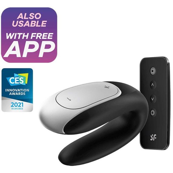 Смарт-вибратор для пар Satisfyer Double Fun (Black) с пультом ДУ Sex Aura