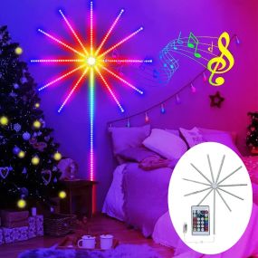 Настенная светодиодная гирлянда Фейерверк с пультом и управлением с телефона SFK-18 Bluetooth USB 1+0.5м