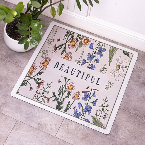 Коврик для ванной диатомитовый 58х58 см Beautiful — быстросохнущий влаговпитывающий коврик HP-42-13 | Зображення 3