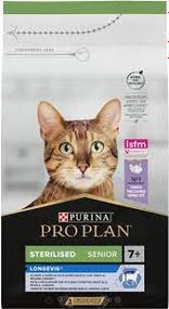 PRO PLAN STERILISED 7+ , з індичкою. Сухий повнораціонний корм для стерилізованих кішок/катрованих котів віком 7+, з індичкою 10 кг