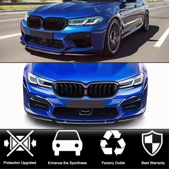 Накладка на передній бампер Lip V3 (для M5 F90 2020-2024, Карбон) для BMW 5 серія G30/31 рр | Зображення 1