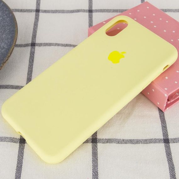 Чохол Silicone Case Full Protective (AA) для Apple iPhone X / XS (5.8") Жовтий / Mellow Yellow | Зображення 1